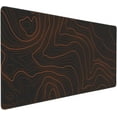 thumbnail image 2 of Large Gaming Mouse Pad Orange Map Lines Contour Geographic PC Computer Keyboard XXL Mouse Mat Desk Pad Non-Slip Desk Mat for Home Office Gaming Work, 35.5 X 16 in, 2 of 5