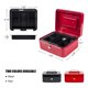 thumbnail image 5 of Kyodoled Caja mediana con bandeja para dinero, caja fuerte pequeña con cajón para llaves, 7,87 x 6,30 x 3,54 pulgadas, color rojo mediano, 5 of 5