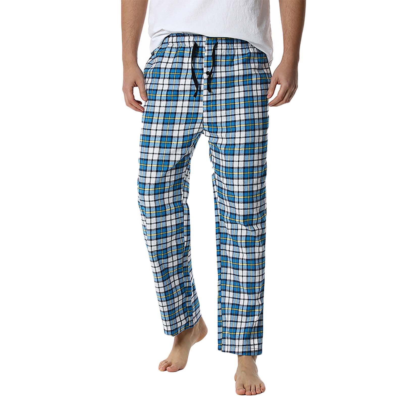 Stamzod Mens Plaid Pajama Pants, Lightweight Sleep Pants With Pockets Soft Lounge Pajama Pants