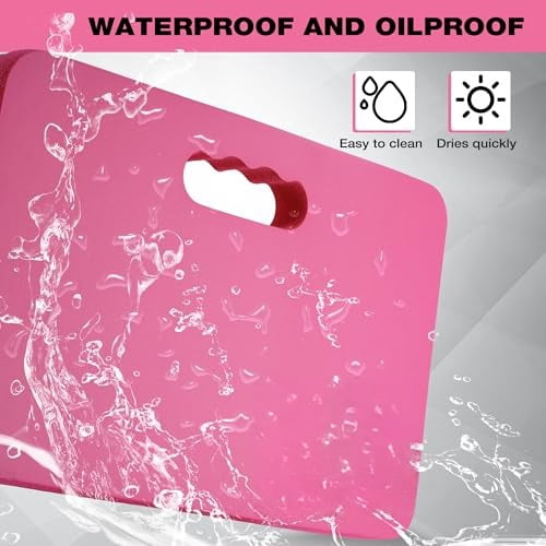 Extra Thick Kneeling Pad, Soft Foam Cushioning for Knee, Large Foam Kneeler Mat for Gardening, Bathing Baby, Workout Supplies, 17.5 x 11 x 1.5 in, Pink