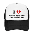 thumbnail image 2 of I Heart Black and Tan Coonhound Dog Love Pets Funny Trucker Hat Baseball Cap Unisex, 2 of 5