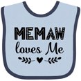 thumbnail image 3 of Inktastic My Memaw Loves Me Boys or Girls Baby Bib, 3 of 4