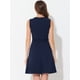 thumbnail image 4 of Vestido de trabajo Allegra K sin mangas A-line Azul oscuro L, 4 of 6
