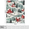 thumbnail image 2 of Country Winter Scene with Red Barn Blanket Xmas Merry Christmas Throw Blankets 50"x60" Soft Flannel Cozy Blankets for Couch Bed Decor Birthday Gift Cozy & Warm Plush Throw Blanket Holiday, 2 of 6