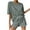 00 # Green, variant on REORIAFEE Women's 2 Piece Outfits Summer Lounge Set Sweatsuits Disco Outfit Women's Summer Casual Comfortable Loose Crewneck Suit Two Piece Set White XS