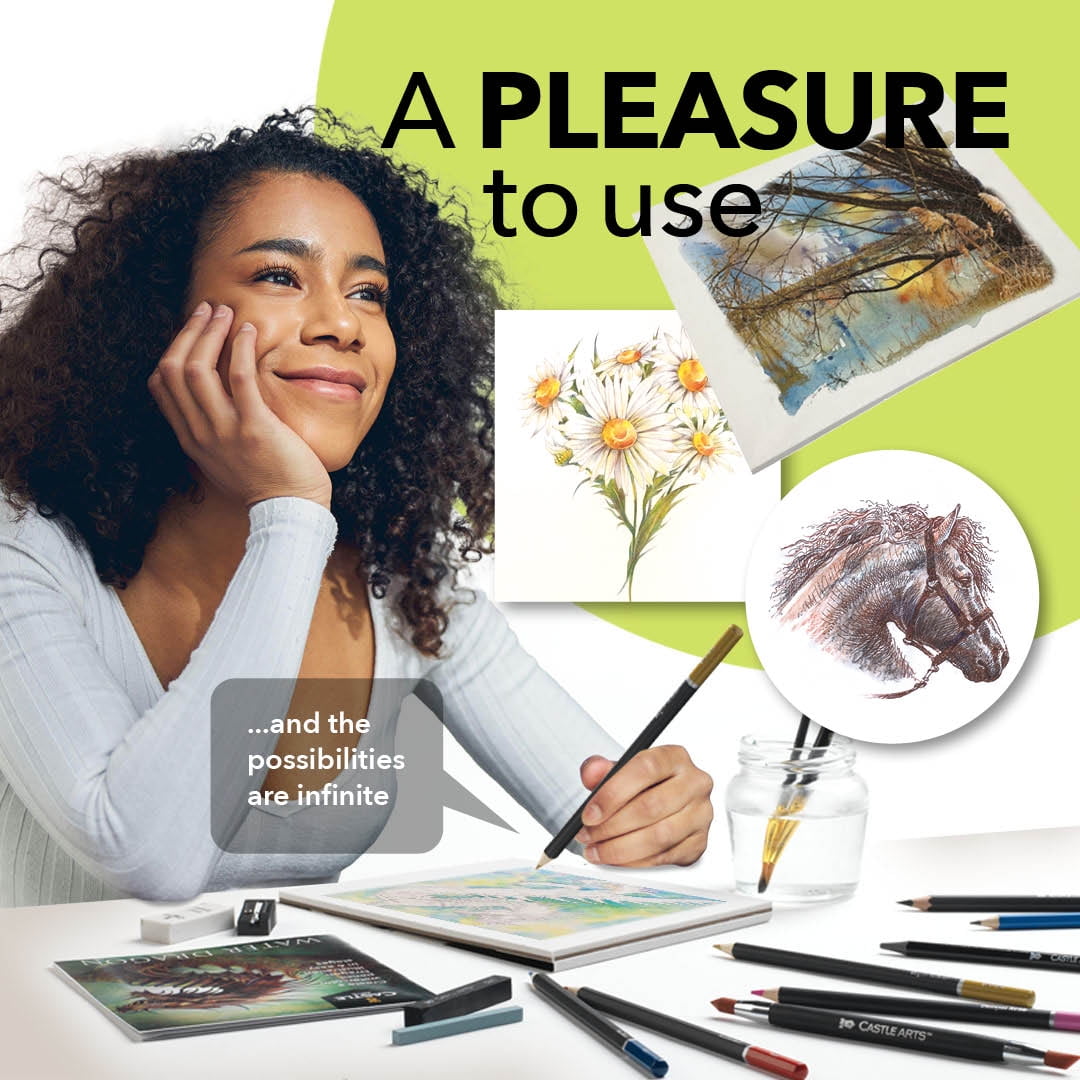 Castle Art Supplies 120+ Piece Mixed Media Art Pencil Collection