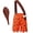 2pcs Orange, variant on WIBACKER Toddler Kids Caveman Costume Historical Stone Age Cavegirl Birthday Outfit Baby Girls Boy Halloween Cosplay Dress Up