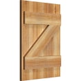 thumbnail image 2 of 16 1/8"W X 22"H Timbercraft Three 5 3/8" Boards Joined Board-N-Batten Shutters W/Z-Bar, Rough Sawn Western Red Cedar (Per Pair), 2 of 13