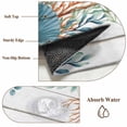 thumbnail image 5 of Marine Life Area Rugs 5x7 ft Shell Coral Eucalyptus Leaves Wood Grain Washable Rug Non Slip Indoor Carpet Absorbent Floor Mat for Living Room Bedroom Dining Room, 5 of 9