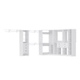 thumbnail image 6 of Homieasy Closet system with 7 wooden drawers, 7 hanging rods and corner tower, corner closet system with hanging, 127.5" L-shaped walk-in wardrobe organizer, 2000+ lbs capacity, set of 4, White, 6 of 7