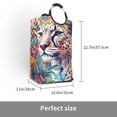 thumbnail image 2 of Xecao Vibrant Leopard In Flowers for Laundry Basket,Collapsible Large Laundry Hamper,Wash Bag for Laundry Room, Rolling Laundry Basket with Handles, 2 of 5