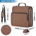 thumbnail image 3 of Haosy 3 Ring Zipper Binder with Shoulder Strap Waterproof Trapper Keeper 2 Inch D-Ring 500 Sheets Capacity, Caramel Brown, 3 of 8