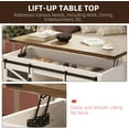 thumbnail image 6 of 47.2" Farmhouse Lift Top Coffee Table with Storage Sliding Barn Door & Large Hidden Compartment, Rustic Coffee Table with Lifting Top Storage Coffee Table for Living Room, 6 of 7