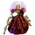 thumbnail image 2 of Northlight Lighted Fiber Optic Angel Christmas Tree Topper - 12" - Burgundy, 2 of 6