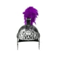 thumbnail image 2 of Nicky Bigs Novelties Adult Roman Helmet With Red Fake Feather Plume Greek Gladiator Costume Helmets Trojan Legion Helmet, 2 of 4