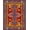 Red, Pattern 9, variant on ODIKA 4'x6' Machine Washable Non-Slip Area Rug, Eclectic Multicolor Braided High Traffic Rug, Red, 20567