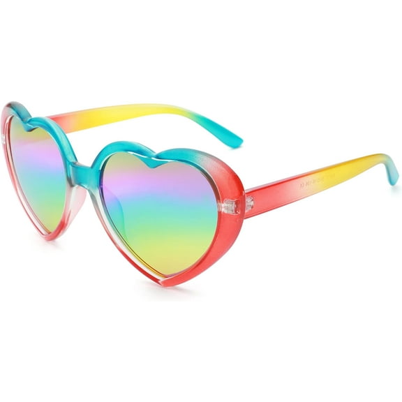 NVMIDTC Polarized Love Sunglasses for Women,Vintage Oversized Heart Eyewear UV Protection