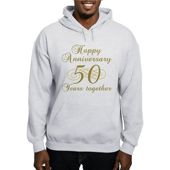 CafePress - 50Th Anniversary (Gold Script) Hooded Sweatshirt - Pullover Hoodie, Hooded Sweatshirt