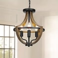 thumbnail image 4 of 13.1" Modern Farmhouse Hanging Pendant Lighting, 4-Light Rustic Interior Flush Mount Ceiling Light Fixture, Vintage Chandelier for Hallway Foyer Dining Room Entryway Kitchen Island Bedroom, 4 of 7