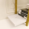 thumbnail image 4 of 5 Tiers Bookshelf Organizer White Faux Marble Shelf,Modern Open Display Storage Bookcase, and Metal Bookshelf Standing Storage Shelf Tall Shelving Units for Home Office Study, 4 of 8