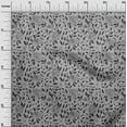 thumbnail image 3 of oneOone Polyester Spandex Gray Fabric Floral Retro Sewing Material Print Fabric By The Yard 56 Inch Wide, 3 of 5