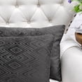 thumbnail image 7 of Home Soft Things Ikat Velvet 2 Piece Pillow Shell Set - Gun Metal - 14" x 26", 7 of 7