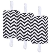 Door Silencer Door Jammer Door Closer Cushion Nursery Door Latch Cover 3 Pack for Noise Reducing Quiet Doors Baby Toddler Safety 3.25 x 5.5 Inch (Black Chevron)