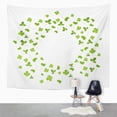 thumbnail image 2 of UFAEZU Green Day Clover Leaves White Shamrock Simple Wall Art Hanging Tapestry Home Decor for Living Room Bedroom Dorm 60x80 inch, 2 of 2