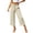 White, variant on QSAWXQZ Women's Polka Dot Cropped Wide Leg Pants Elastic Waist Capri Pants with Pockets Free Size