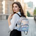 thumbnail image 6 of JIALIOU Mini Backpack Purse for Women Quilted Casual Daypack Small Travel Shoulder Bag, Dolphin in Glowy Sea, 6 of 7