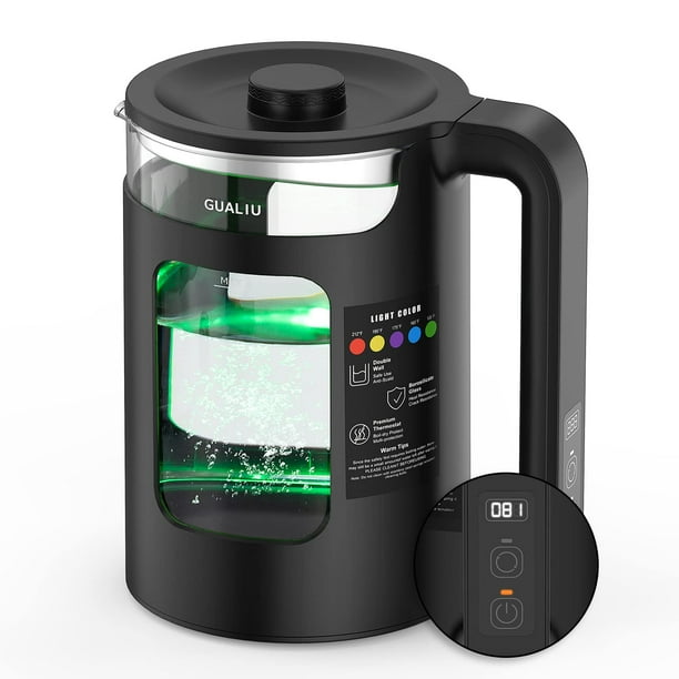 Electric Kettle,Smart Quiet Water Boiling Tea kettle Prevent Limescale Rusted Base,Temperature