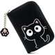 thumbnail image 1 of Tarjetero Meskcv Diseño gato pequeño cremallera acordeón negro, 1 of 5