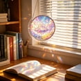 thumbnail image 6 of huayou Round Rainbow Rhinestone Edge Acrylic Puzzle Suncatcher, Floating Magic Castle Butterfly Floral Window Hanging Light Catcher, Fairy Tale Fantasy Wall Decoration for Porch, 6 of 6