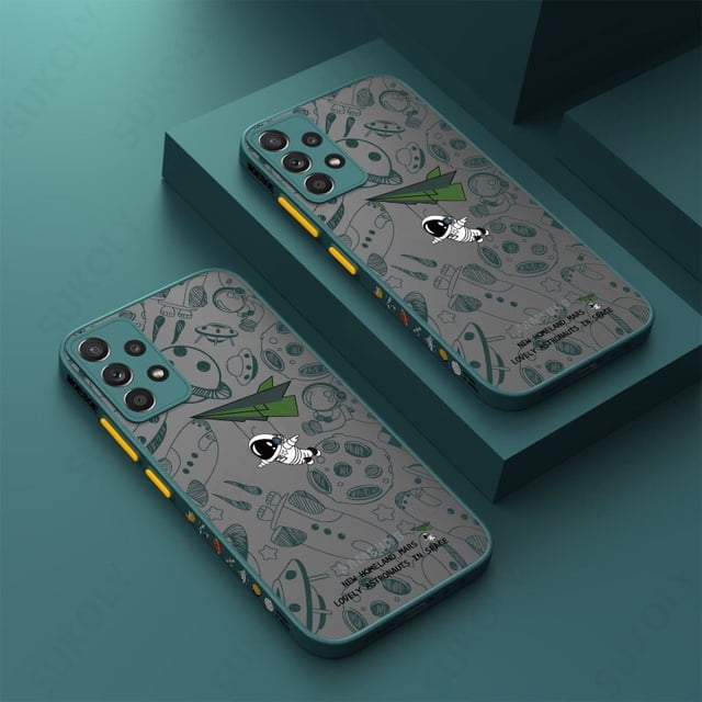Bonita funda de teléfono con astronauta espacial para Samsung Galaxy, A52, A12, S22, S21 Ultra, S20 FE Plus, A54, A13, A71, A51, S23, A53, 5G, A72 xuanjing unisex