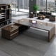 thumbnail image 2 of Bookshelf L Shaped Office Desk Storage Drawers Drawers Executive Computer Desks European European Mesa Escritorio Furnitures My Lux Decor Round, 2 of 6