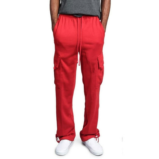 wsevypo - Wsevypo Men's Sweatpants with Pockets Jogger Cargo Drawstring Jogging Sport Pant