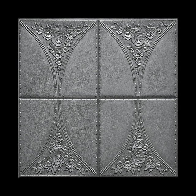 Papel tapiz autoadhesivo clásico de 70x70cm, pegatina de pared impermeable, paneles de pared 3d DIY, fondo de decoraciones para el hogar de espuma, 1-10 Uds.