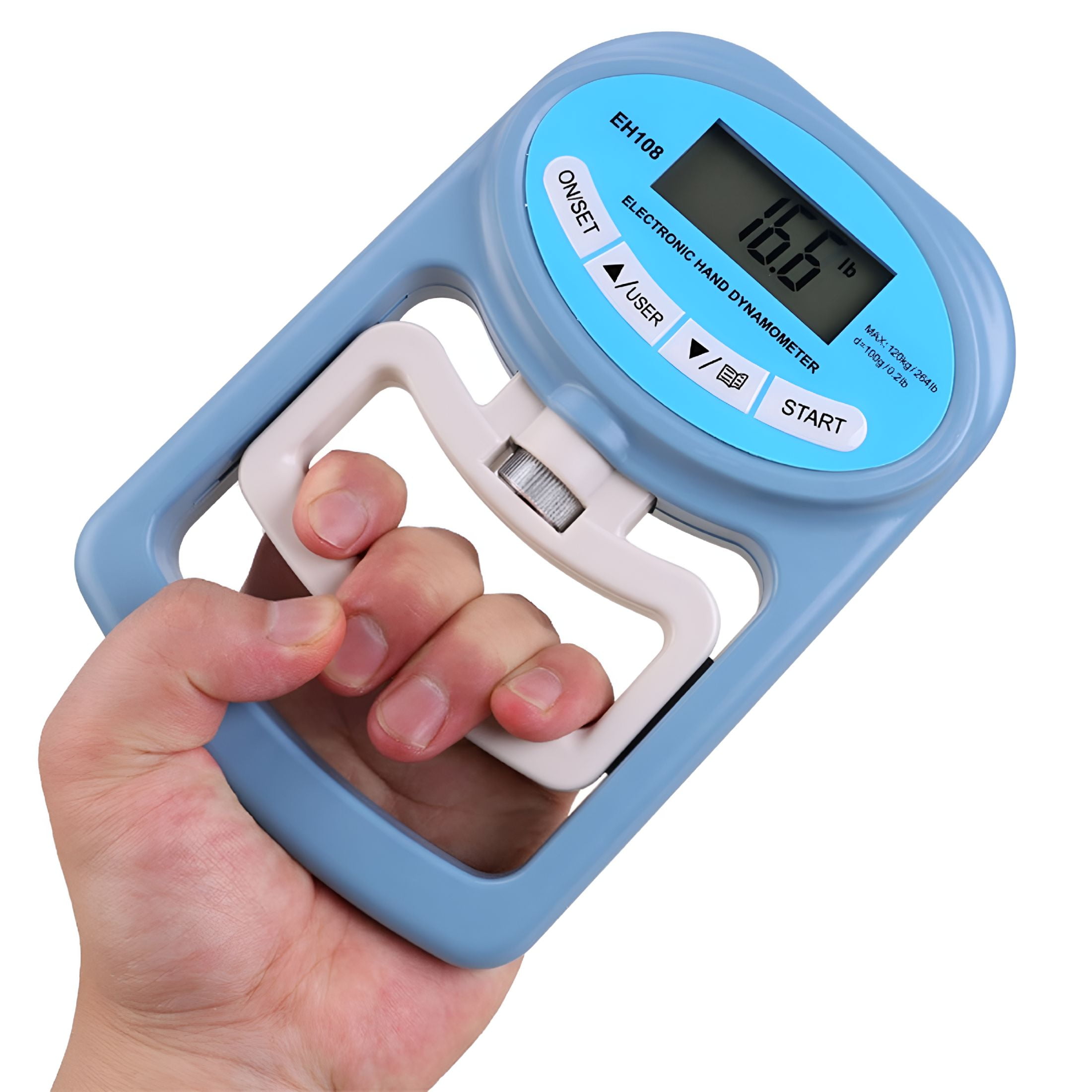 BESTSKY 2026 New Hand Dynamometer Grip Strength Trainer Electronic Hand Grip Strength Tester Grip Strengthener Hand Exerciser Meter Digital Hand Grip Training Gauge 396 Lbs for Sport Home School