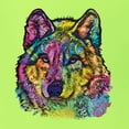 thumbnail image 2 of Colorful Majestic Neon Atric Wolf | Dean Russo Art Animal Lover Unisex Hoodie Sweatshirt, Safety Green, L, 2 of 5