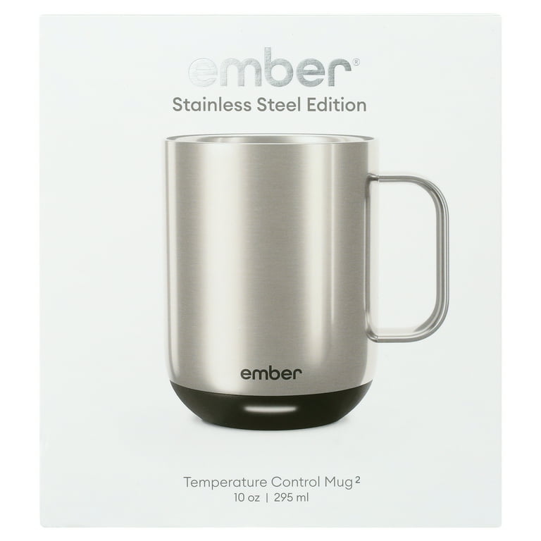 Ember, Temperature Control Smart Mug 2, 10 oz, Stainless Steel