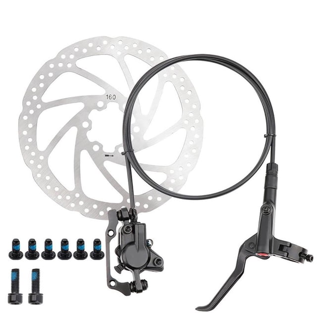Wosthever Freno de disco de bicicleta de montaña de aleación de aluminio, artesanía exquisita y ajuste universal para un rendimiento Ciclismo Izquierdo 1400mm+disco