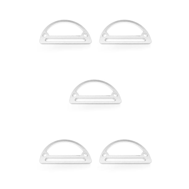 Eigraketly D-Ring Stainless Steel Weight Belt Stopper Diving Accessories Boating Outdoor Buckle Retainer Slider Webbing Keeper Harness Type2