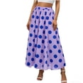 thumbnail image 1 of Faldas de las Mujeres Midi Gasa Impreso Suelto Ajuste Falda Midi Casual para la Primavera Verano Casual Uso Diario, 1 of 6