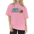 thumbnail image 4 of Pop cazadora para niña Boys Girls Fashion Round-Neck Group Panels T Shirt （Pink）, 4 of 4