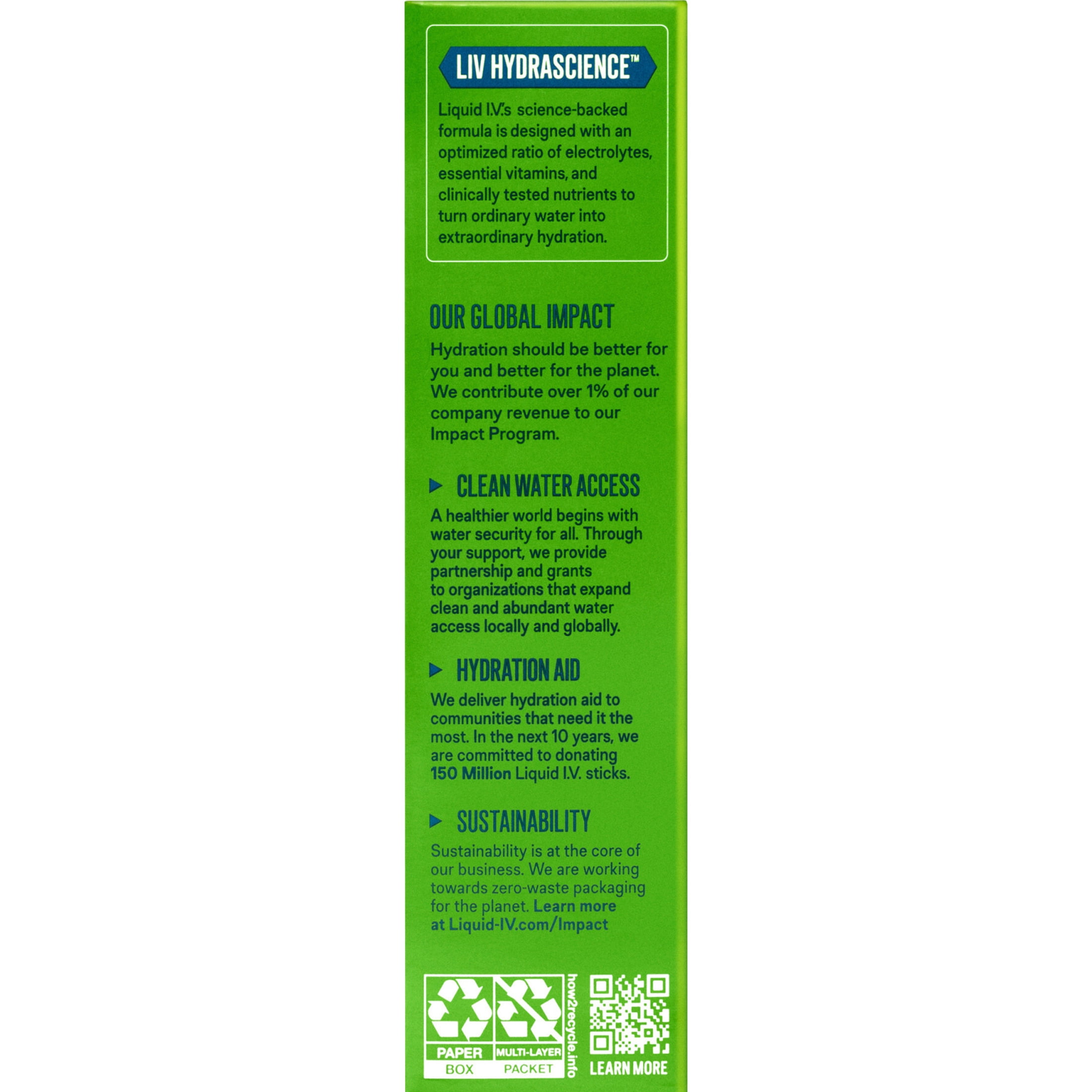 (12 pack) Liquid I.V.® Strawberry Kiwi Sugar-Free Hydration Multiplier® +Energy Electrolyte Powder Drink Mix, 6 Count Packets