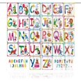thumbnail image 2 of Kids Alphabet ABC Curtains 42W X 63H Inch Rod Pocket Baby Girl Cartoon Animal Funny Education Learning for Nursery Children Toddler Bedroom Living Room Classroom Fabric Window Drapes 2 Panel, 2 of 6