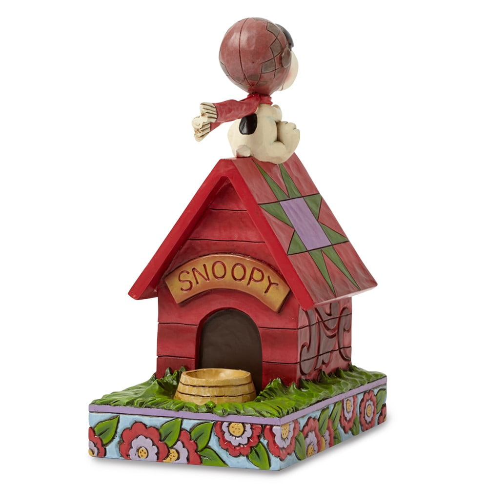 Enesco Jim Shore Peanuts Snoopy The Flying Ace on Dog House Figurine