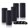 thumbnail image 1 of Bandas elásticas gruesas para mujer, coleteros sin costuras, lazos para el cabello negros, juego de 100 piezas, 1 of 7