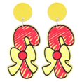 thumbnail image 1 of Pendientes navideños con forma de botón, joyería para Acción de Gracias, Navidad y cumpleaños. 0.91 × 2.17 pulgadas, 1 of 9