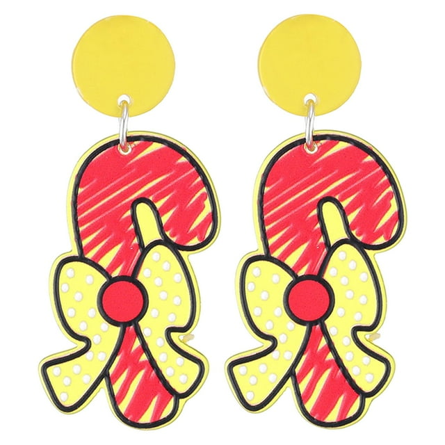 Pendientes navideños con forma de botón, joyería para Acción de Gracias, Navidad y cumpleaños. 0.91 × 2.17 pulgadas